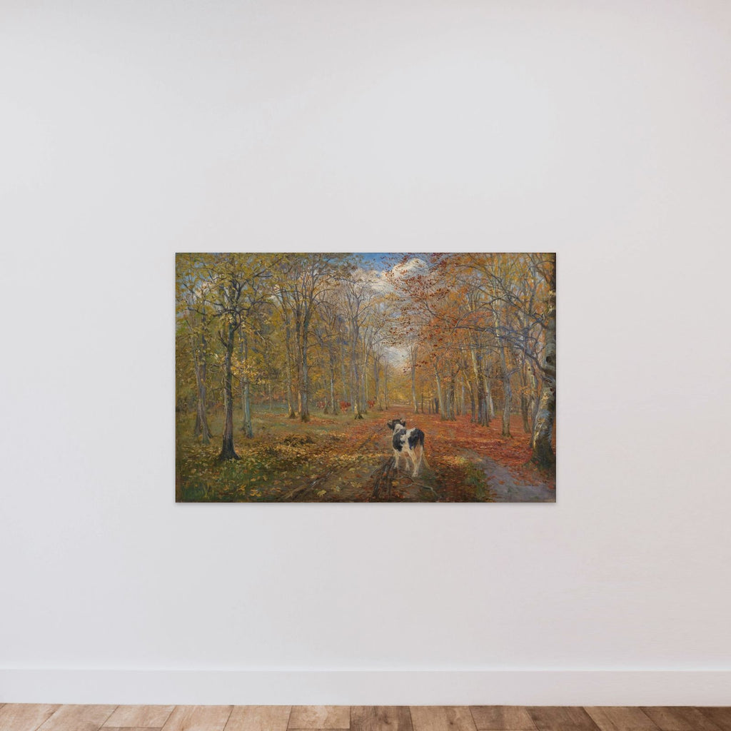 En vej i Dyrehaven. Efterår unframed — shown to scale