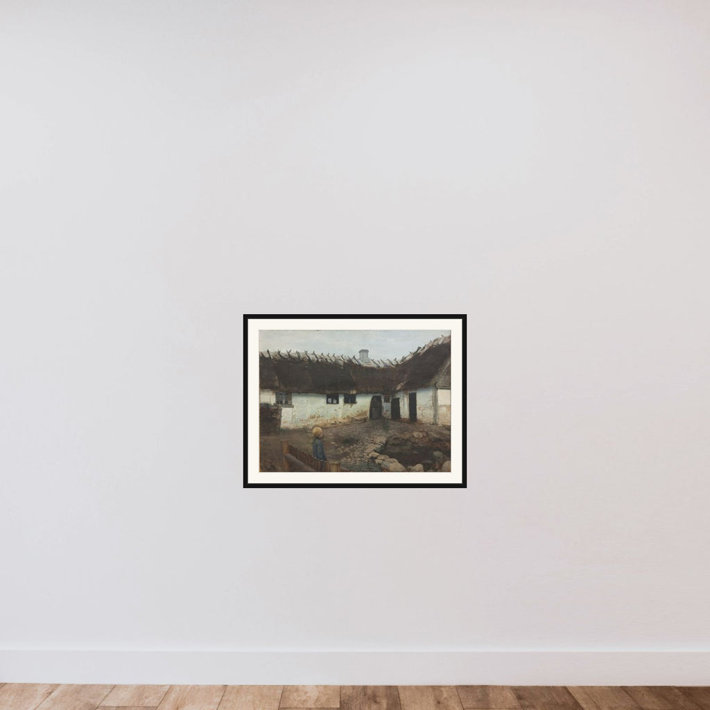 Uden for et husmandssted framed — shown to scale