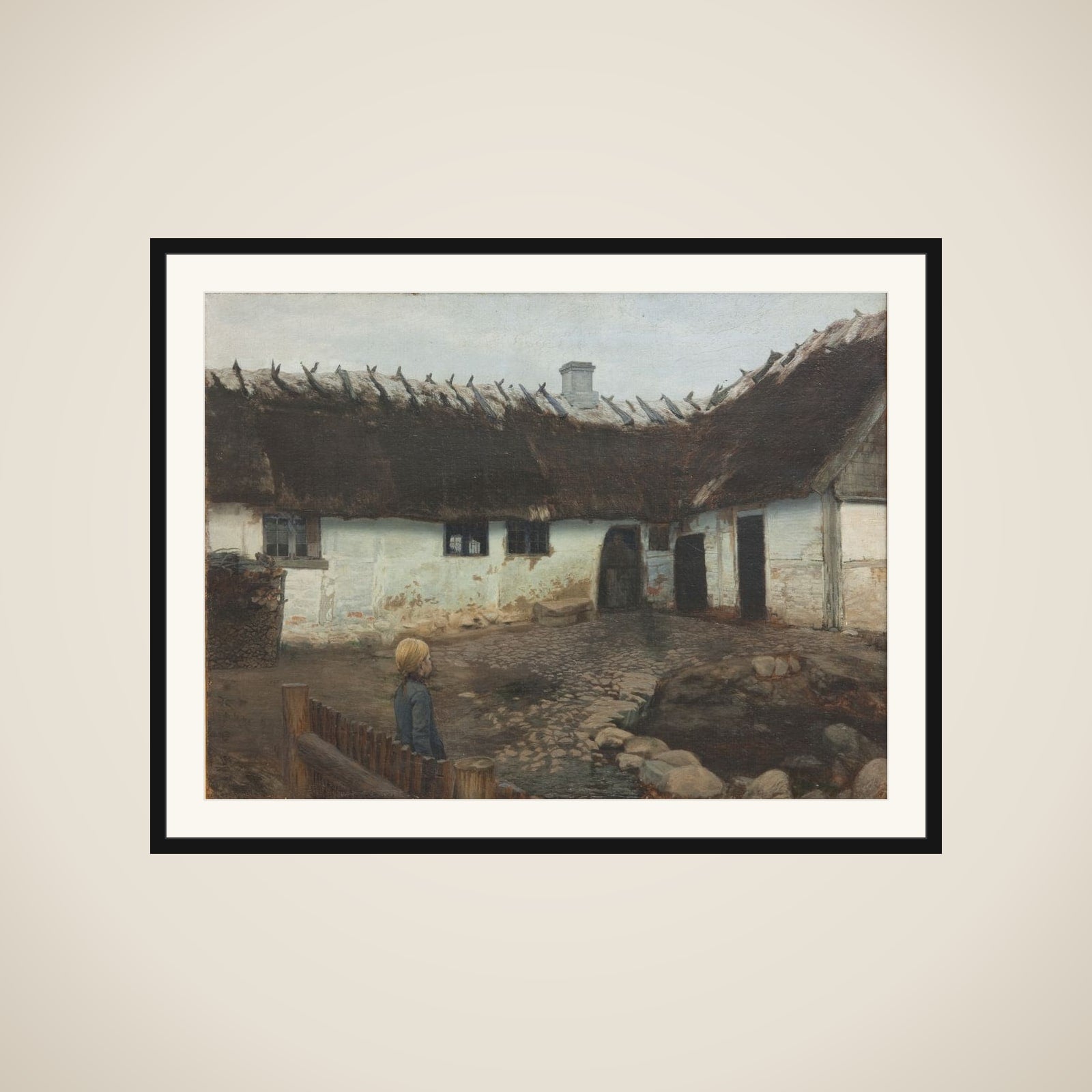 Uden for et husmandssted framed