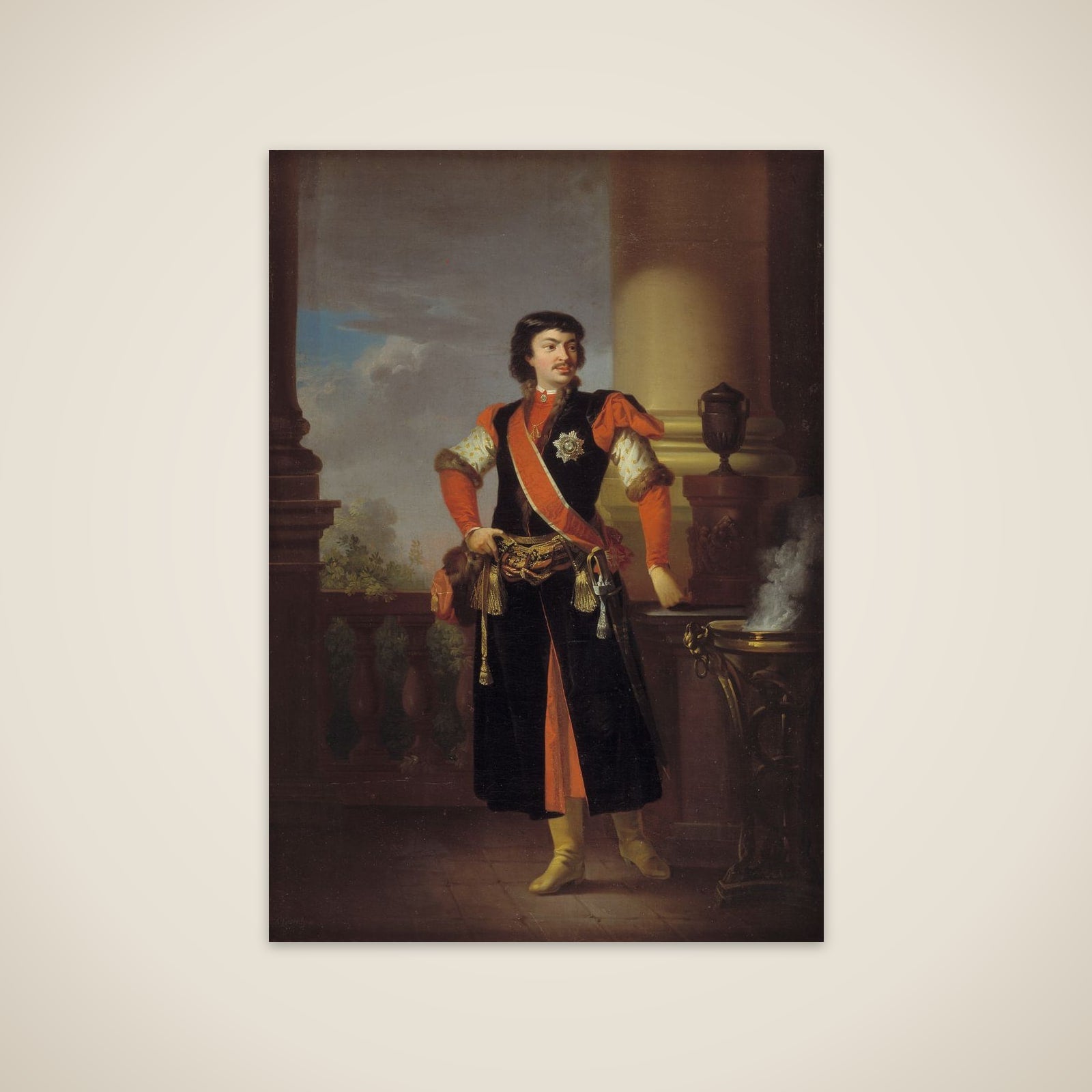 Grev Adam Rzewuski, polsk gesandt i Danmark unframed print