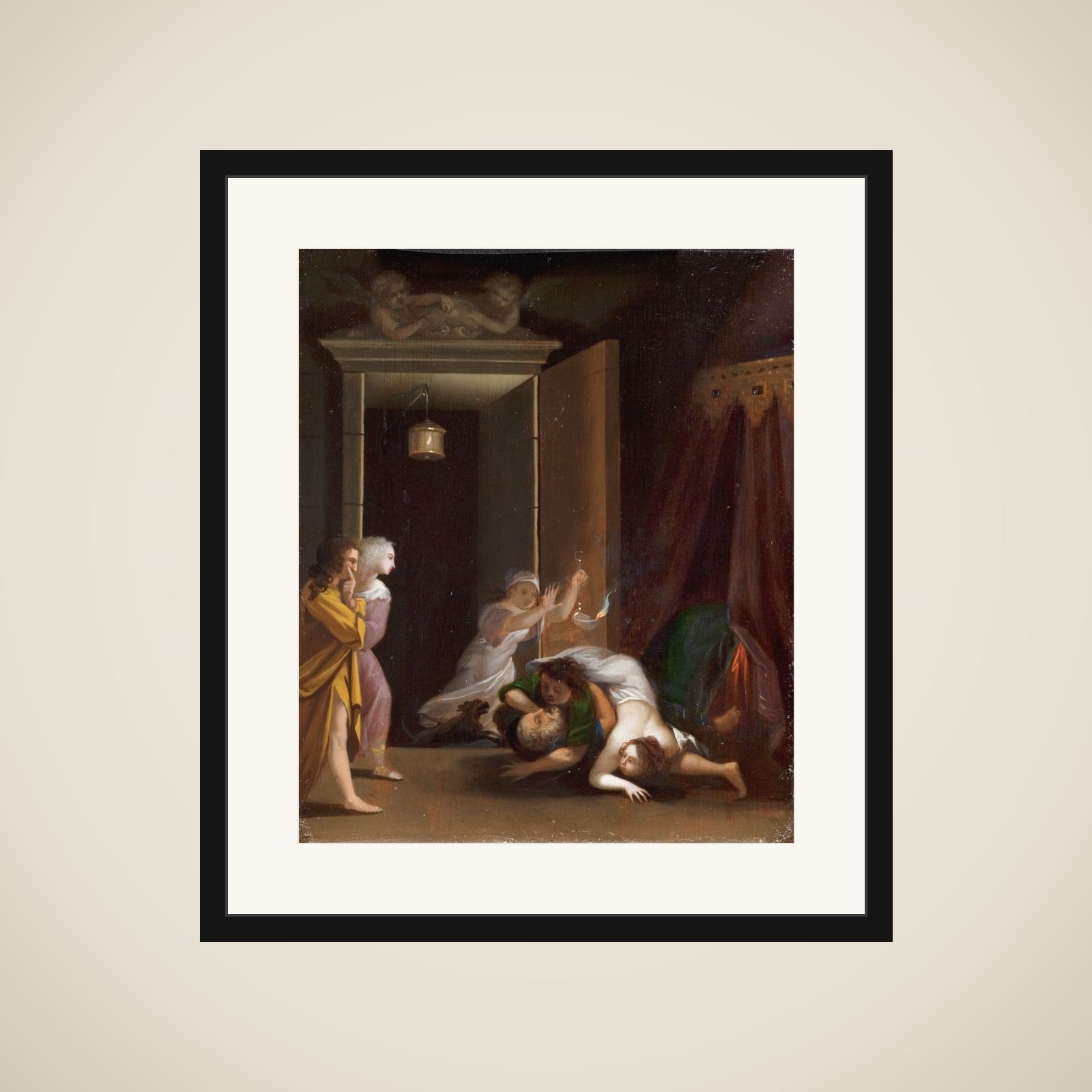 Paris hos Helena overraskes af Menelaos framed