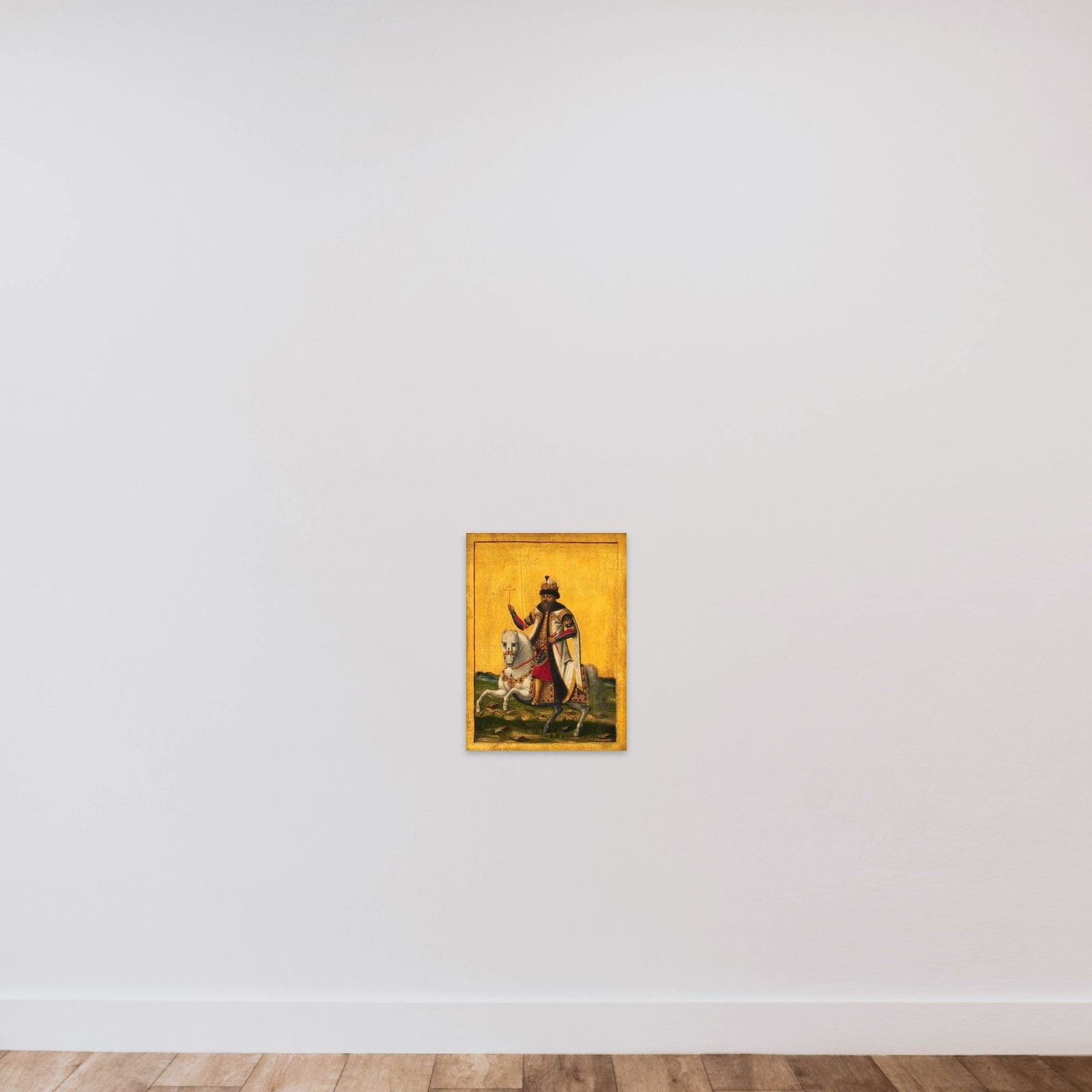 Rytterfigur unframed — shown to scale