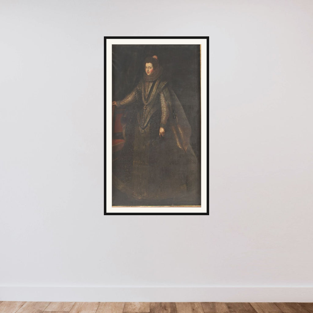 Isabella af Bourbon framed — shown to scale