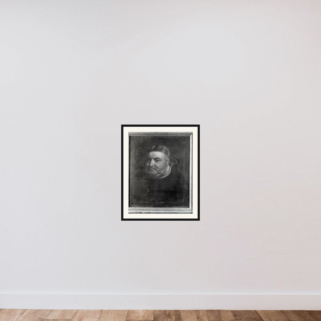 En munk framed — shown to scale