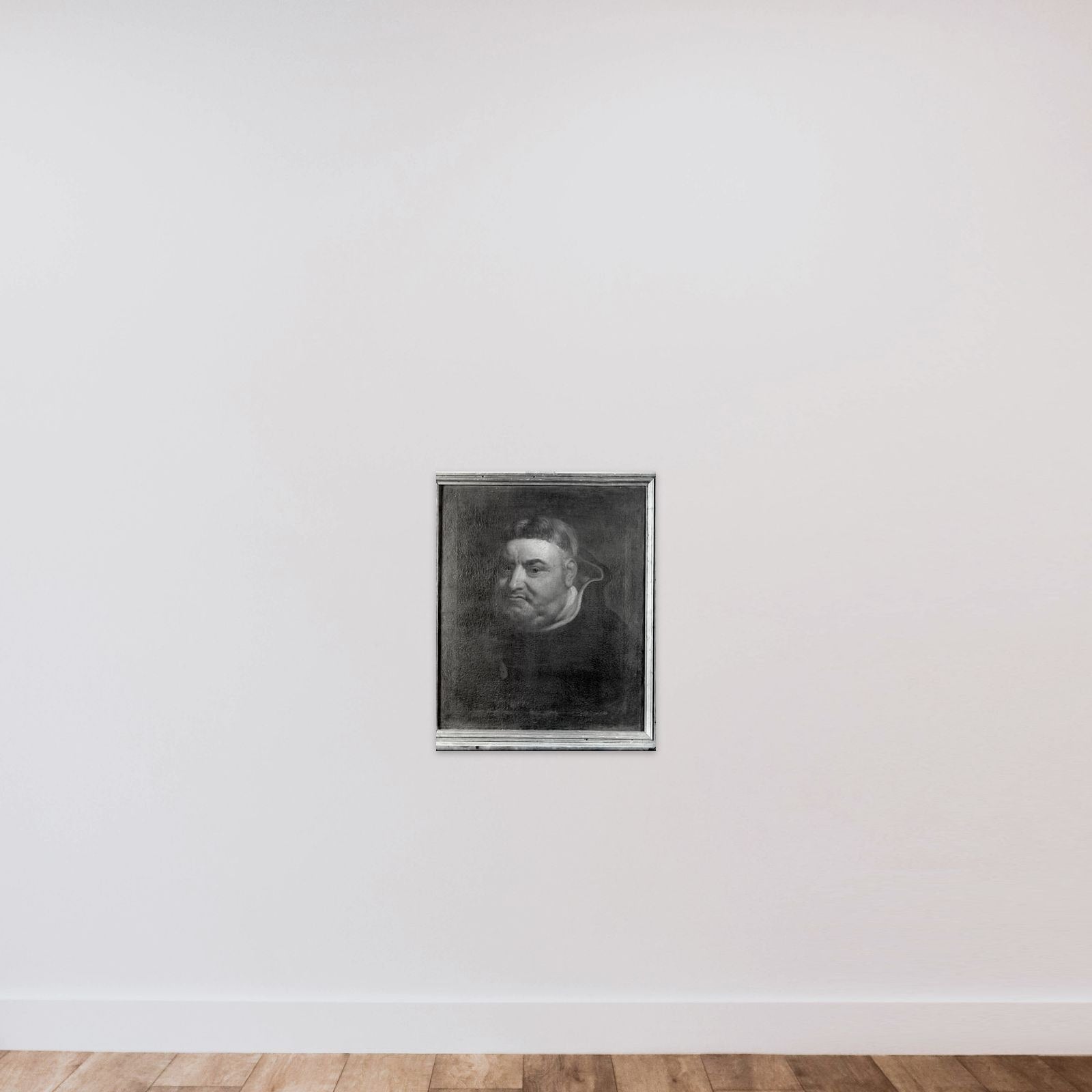 En munk unframed — shown to scale