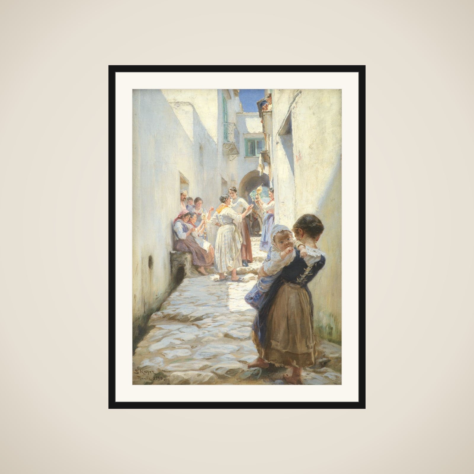 Gade i Torello framed