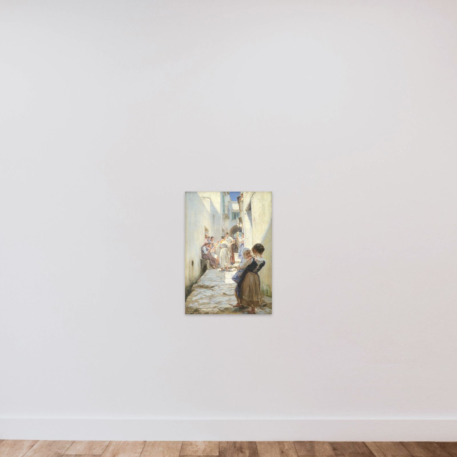 Gade i Torello unframed — shown to scale