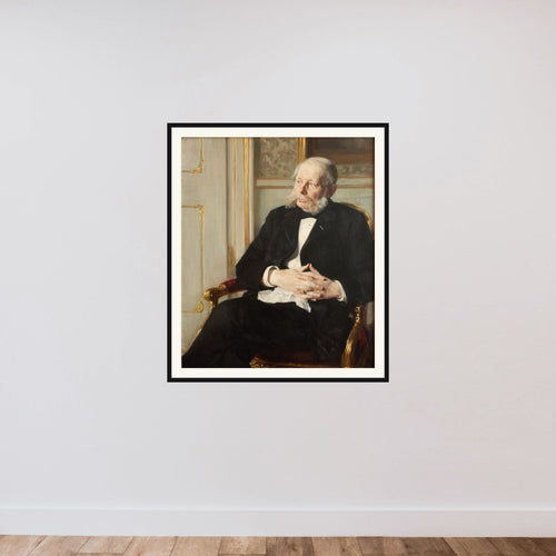Baron Otto Ditlev Rosenørn-Lehn framed — shown to scale
