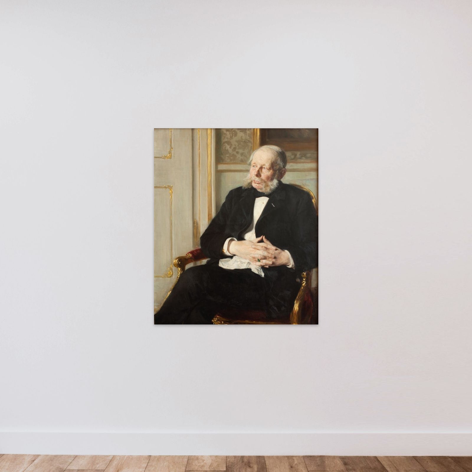 Baron Otto Ditlev Rosenørn-Lehn unframed — shown to scale