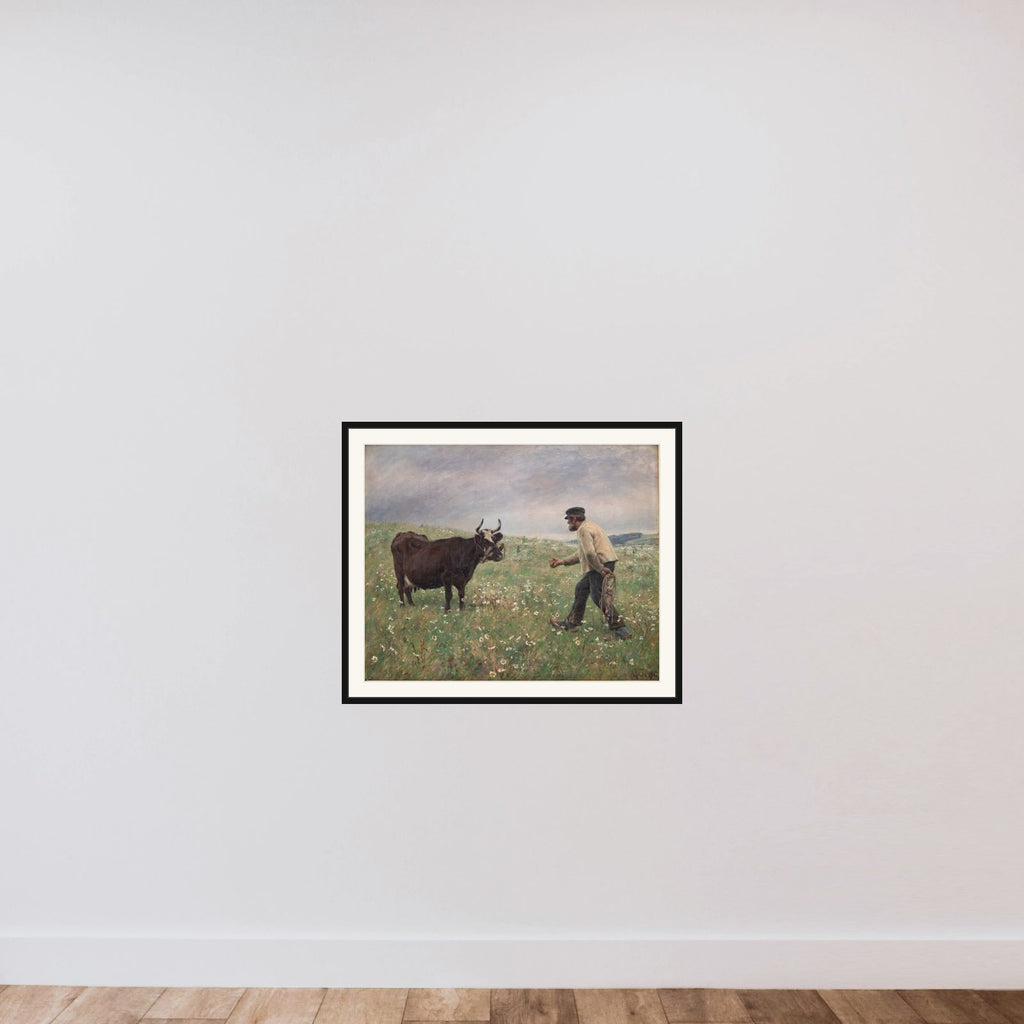 En ko løs framed — shown to scale