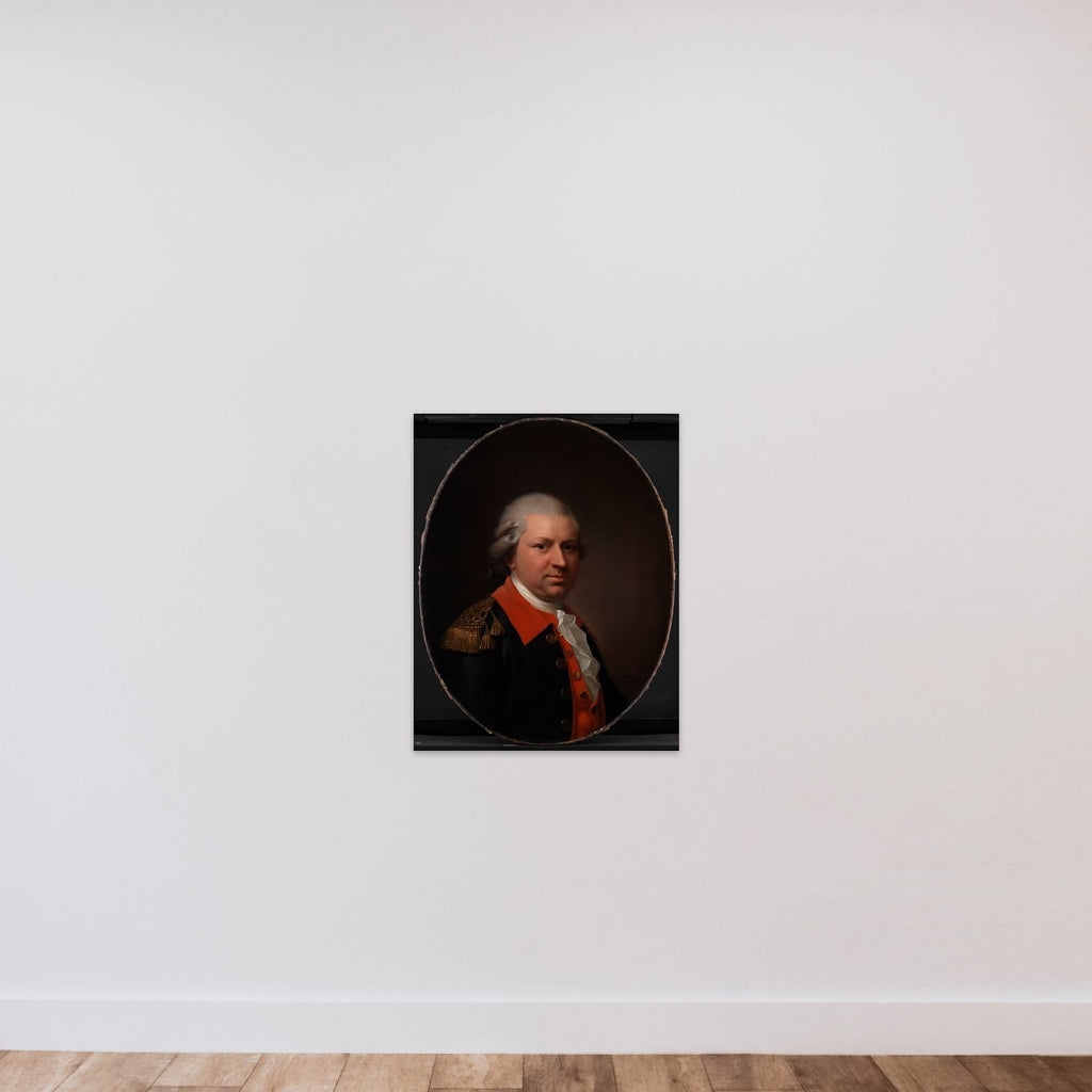 Kommandørkaptajn Henrik Gerner unframed — shown to scale