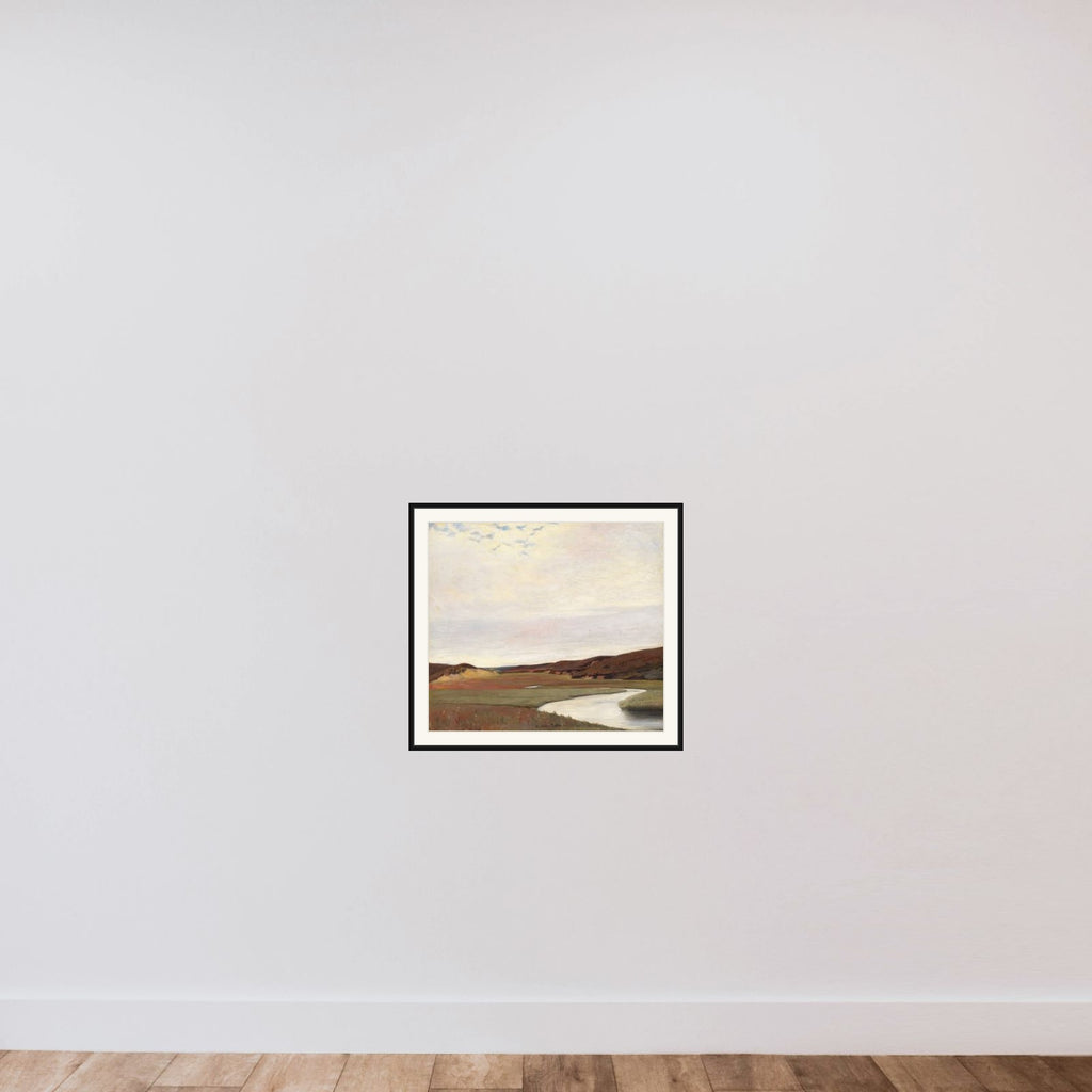 Sommerdag ved Karup Å framed — shown to scale