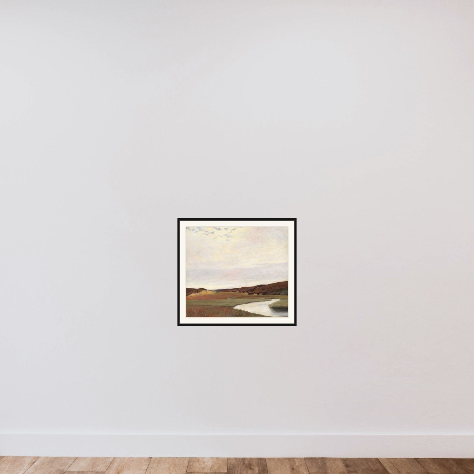 Sommerdag ved Karup Å framed — shown to scale