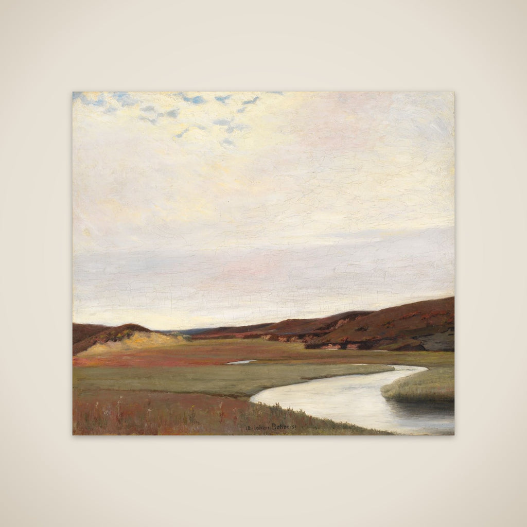 Sommerdag ved Karup Å unframed print