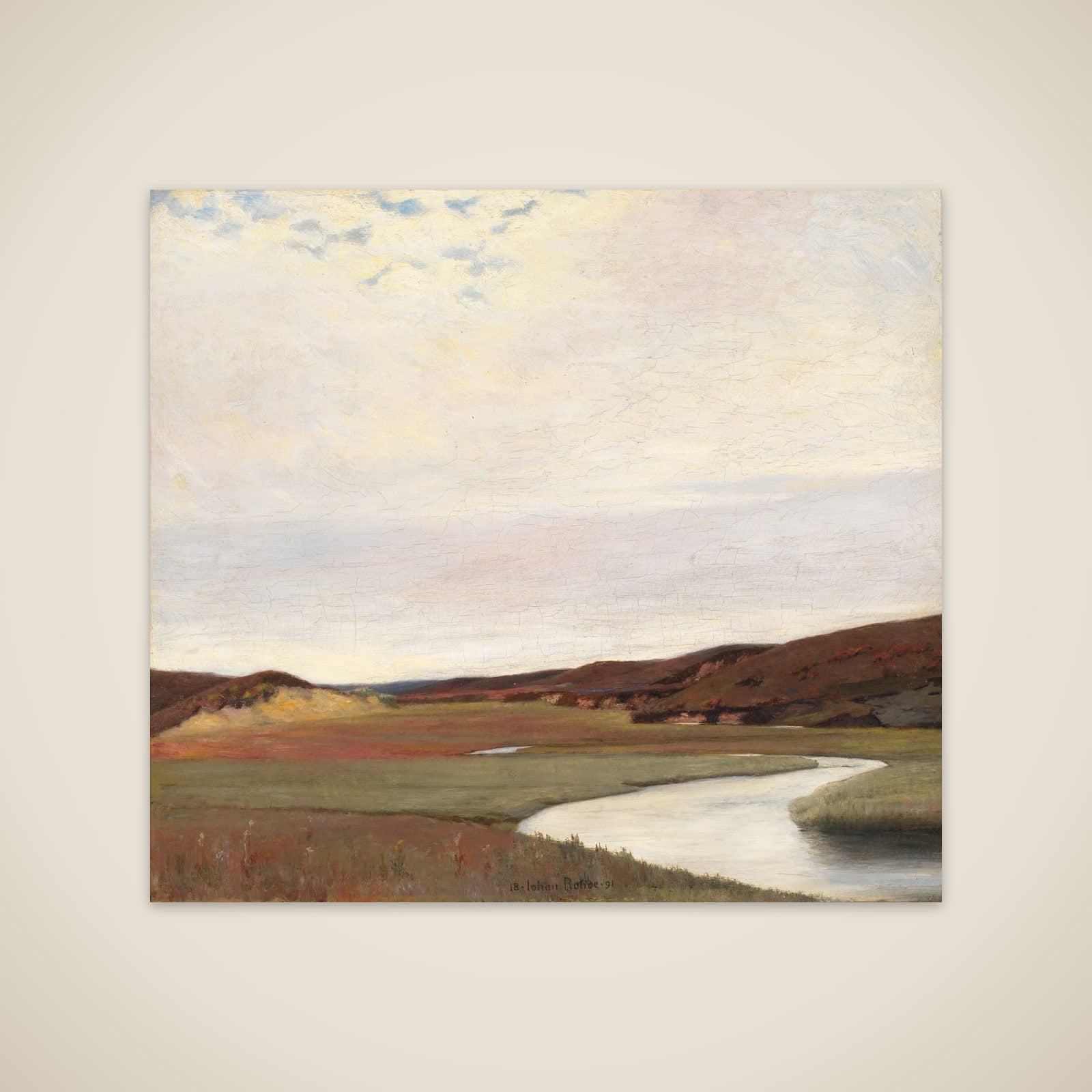 Sommerdag ved Karup Å unframed print