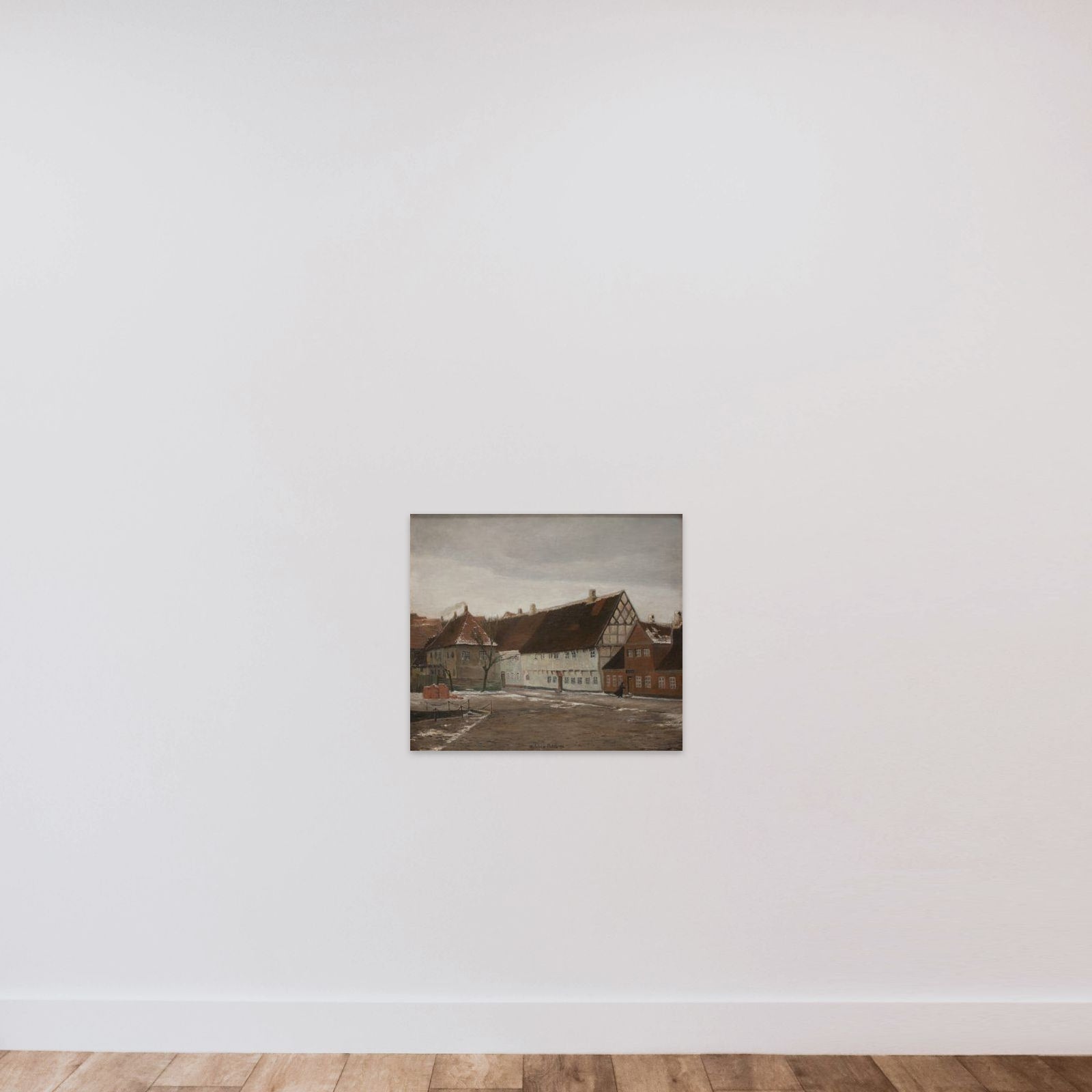 Vinteraften i Ribe unframed — shown to scale
