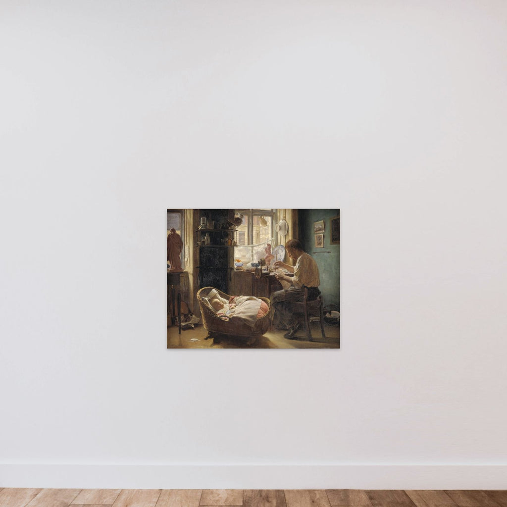 Hos klinkemanden unframed — shown to scale