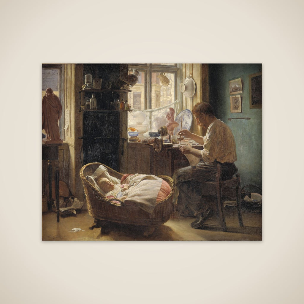 Hos klinkemanden unframed print