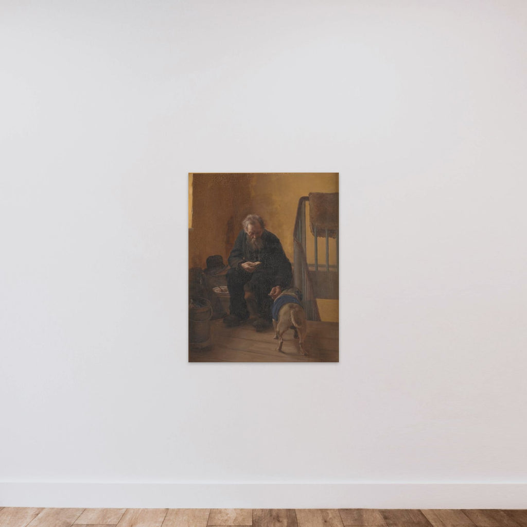 En kræsen rad unframed — shown to scale