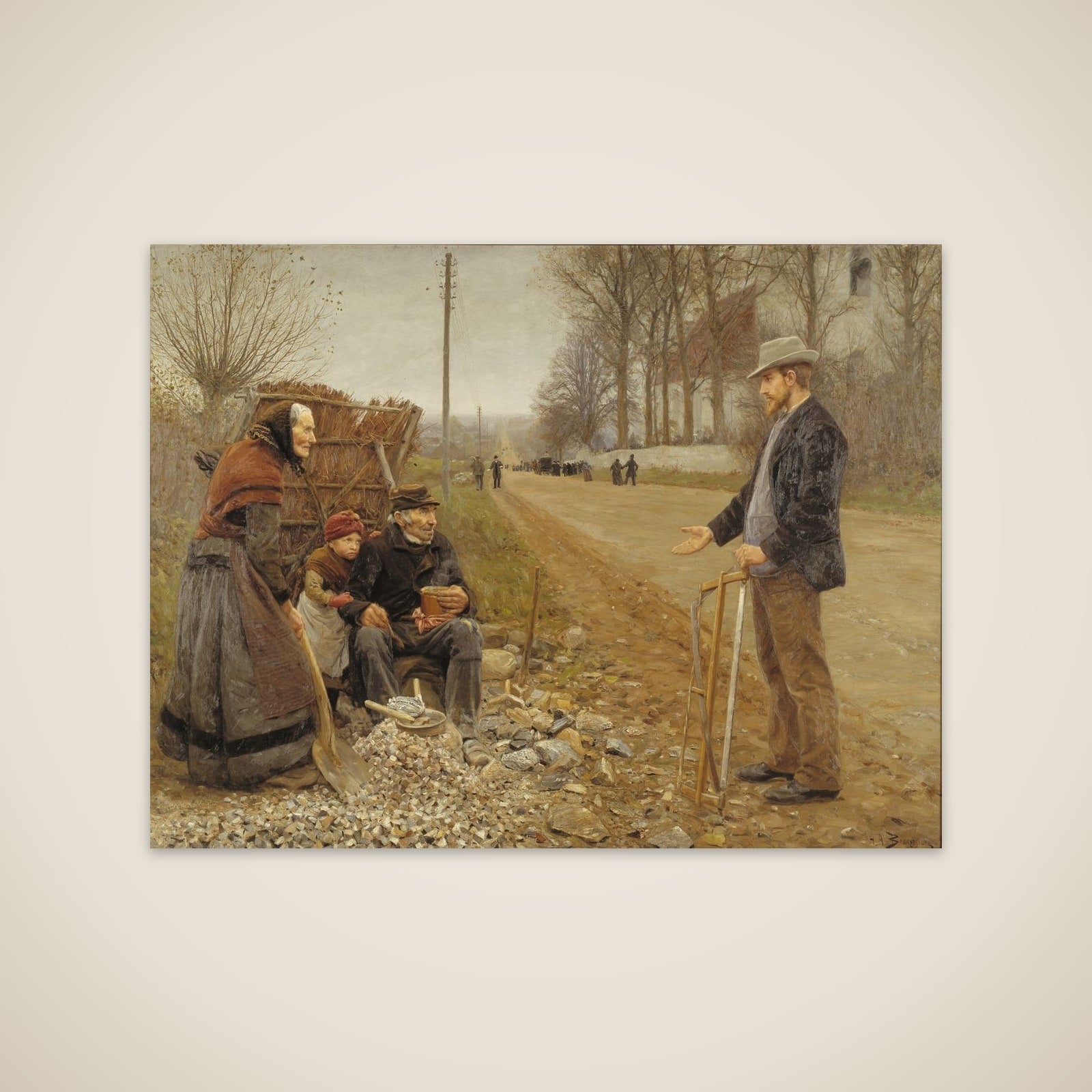 En landevej unframed print