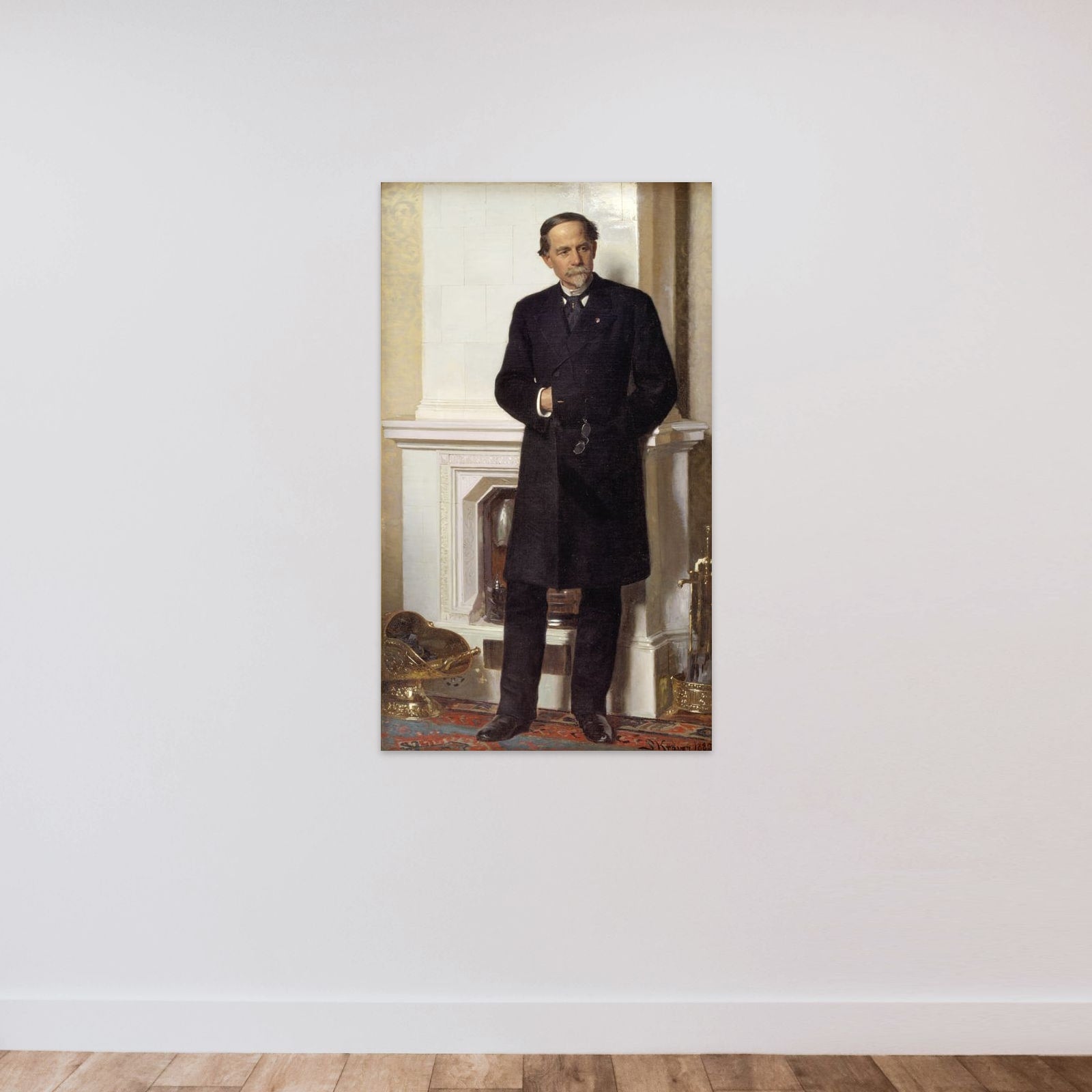 Portræt af arkitekten F. Meldahl unframed — shown to scale