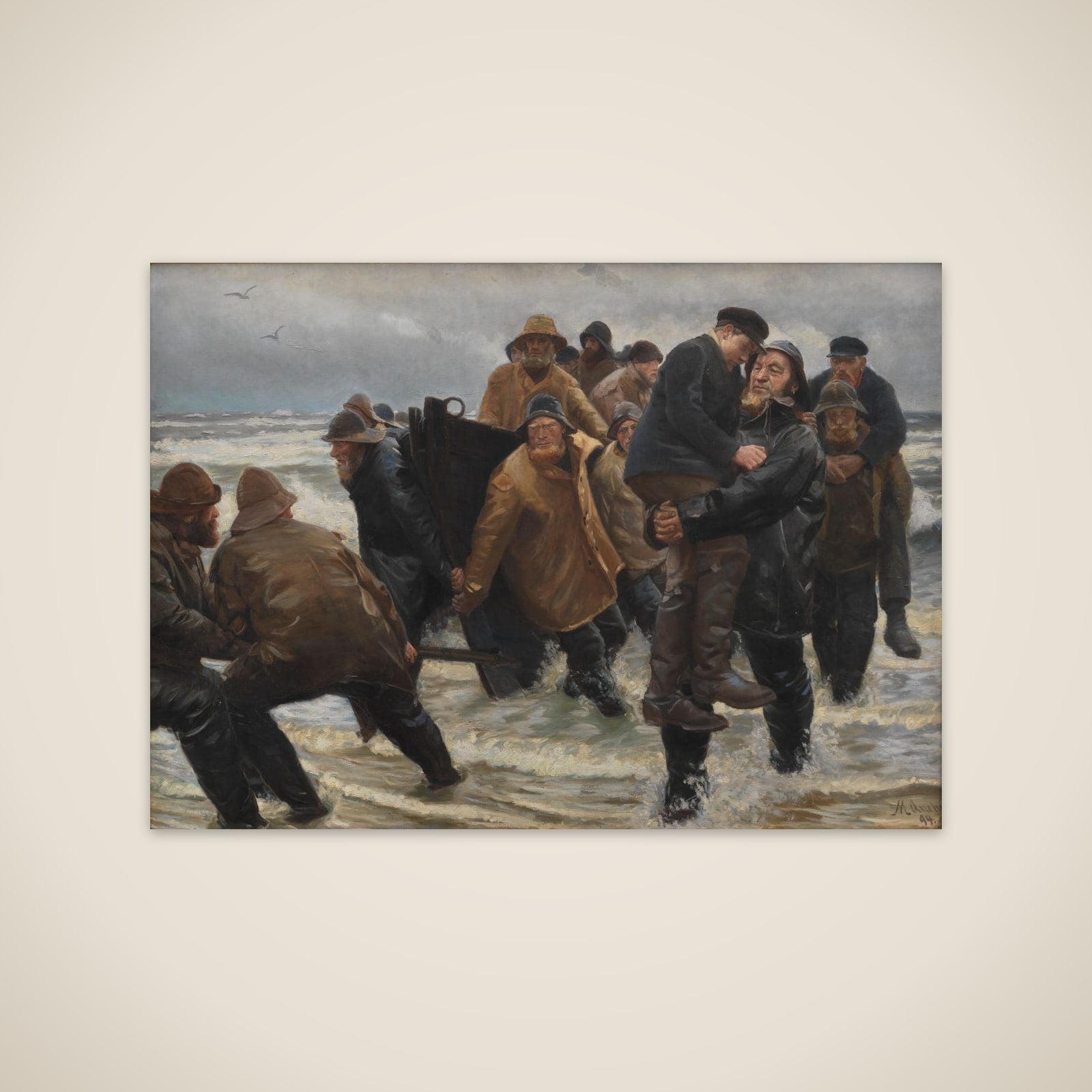 Mandskabet reddet unframed print