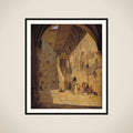 Fængselsgården i Palazzo Bargello i Firenze framed