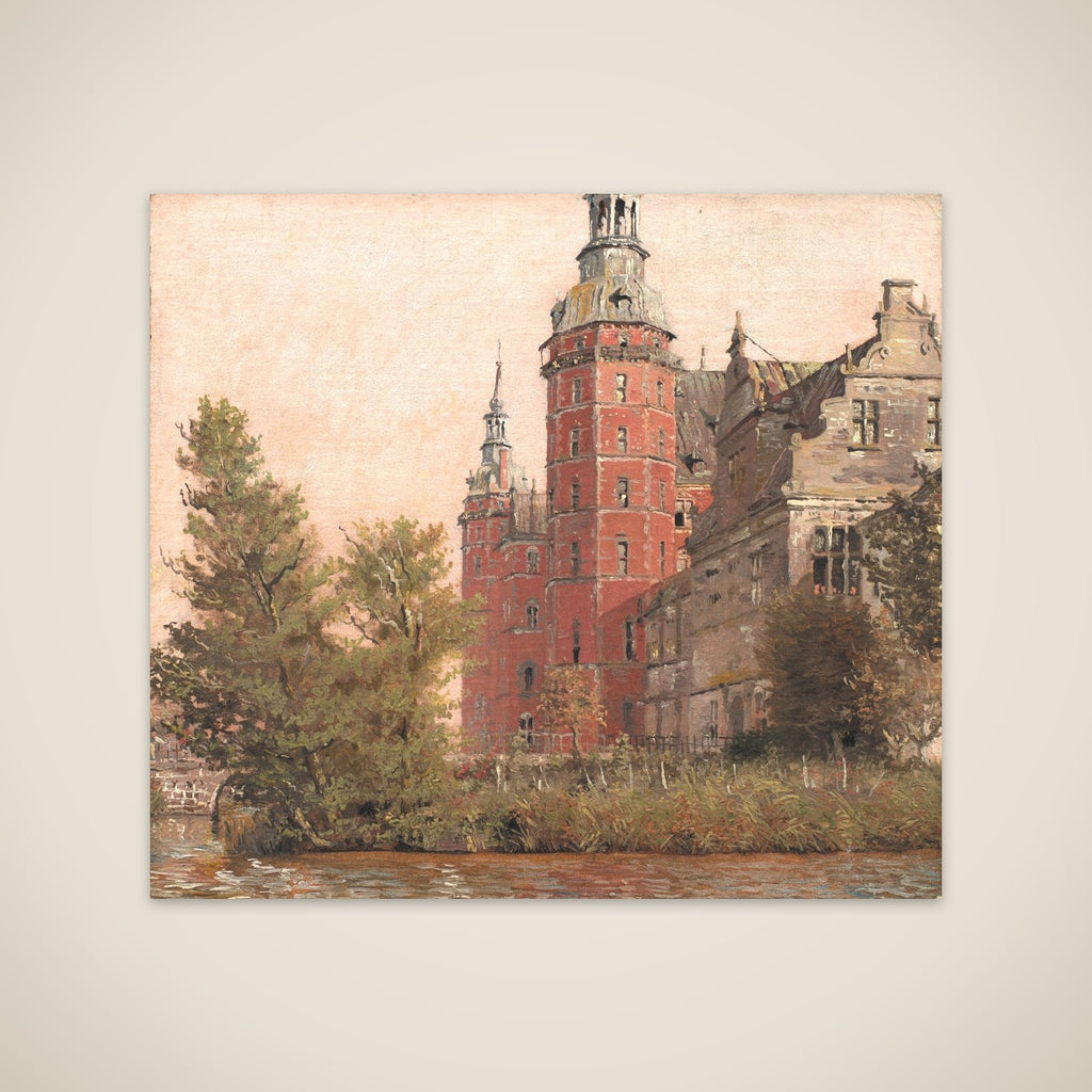 Frederiksborg Slot. Parti ved Møntbroen. Studie unframed print