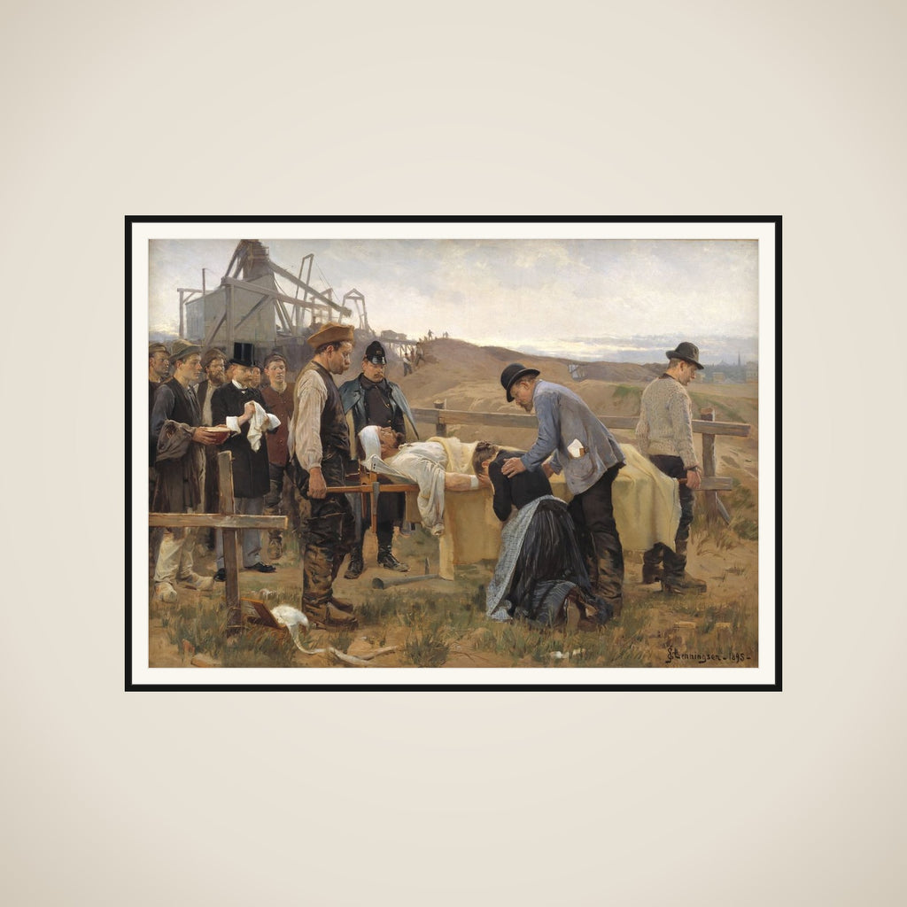 En såret arbejder framed