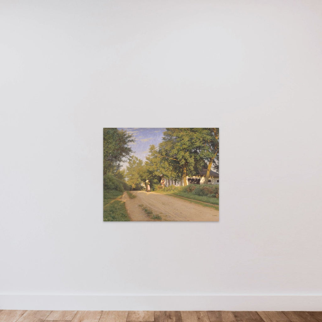 Vej gennem en landsby unframed — shown to scale