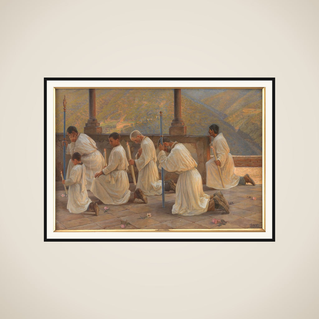 Bøn om regn. Procession i Apenninerne framed