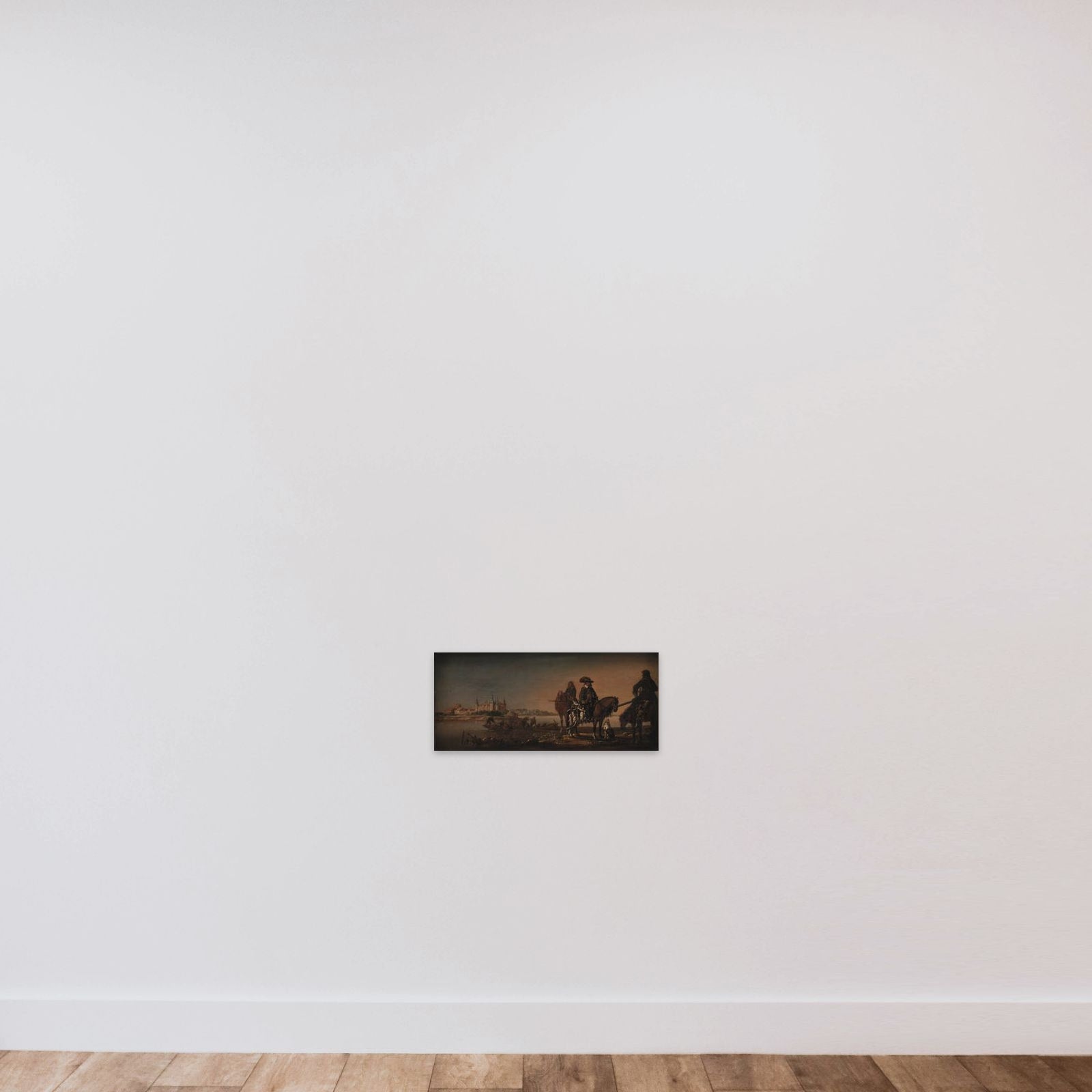 Den udvalgte Prins Christian på andejagt ved Nykøbing Slot unframed — shown to scale