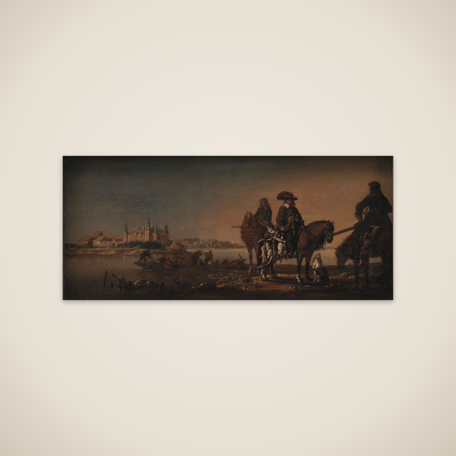 Den udvalgte Prins Christian på andejagt ved Nykøbing Slot unframed print