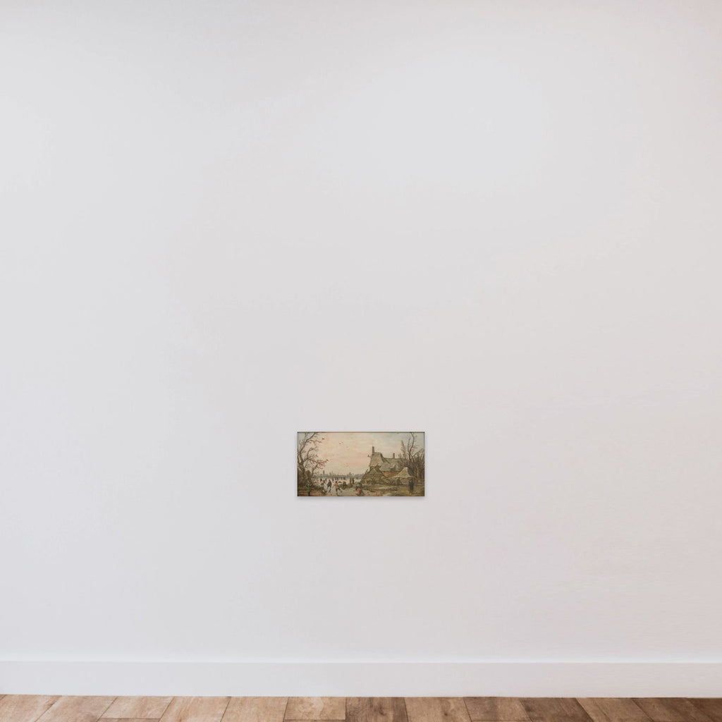 Vinter ved en bondegård unframed — shown to scale