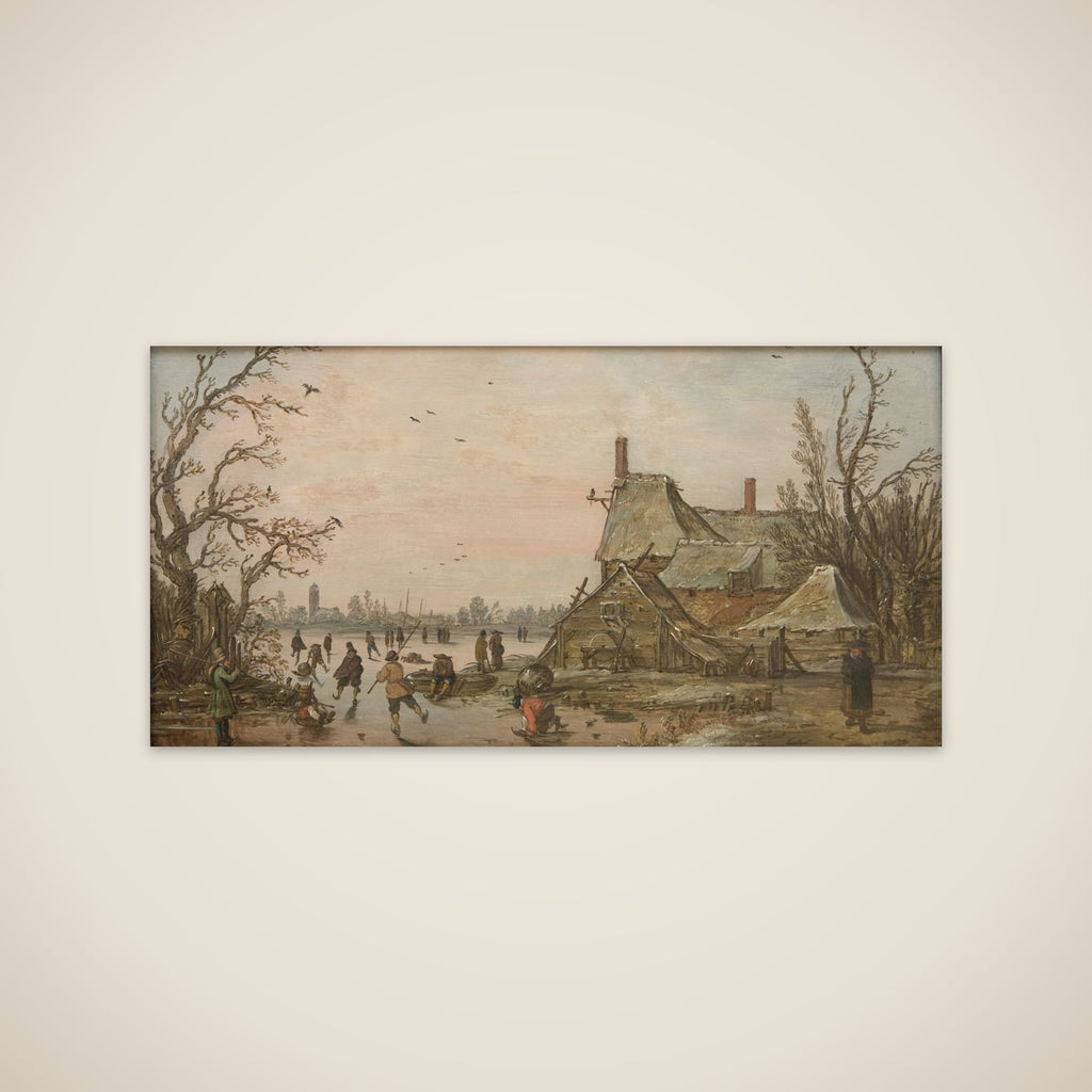 Vinter ved en bondegård unframed print