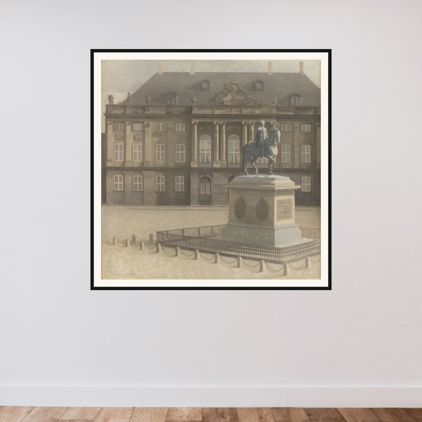 Amalienborg Plads framed — shown to scale