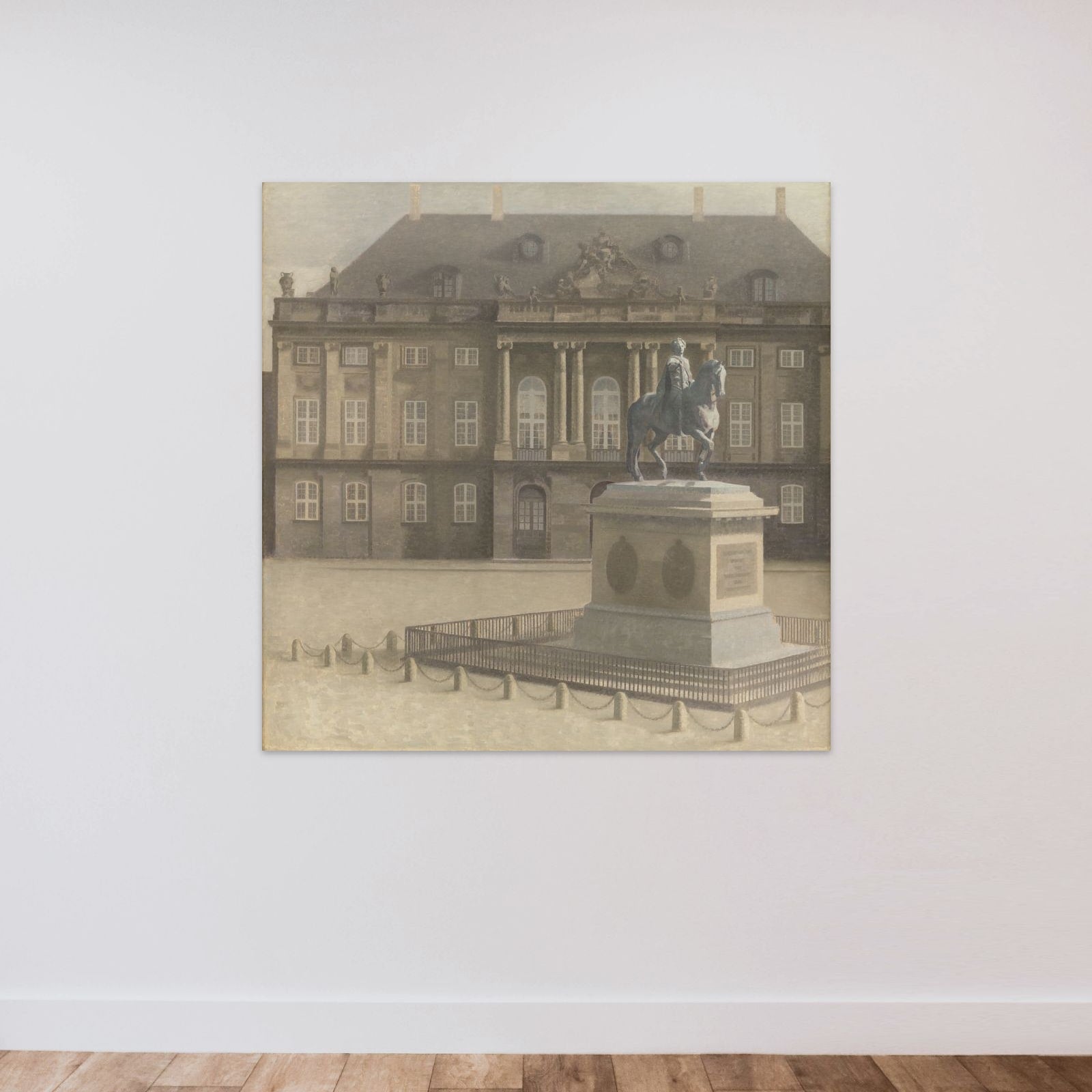 Amalienborg Plads unframed — shown to scale