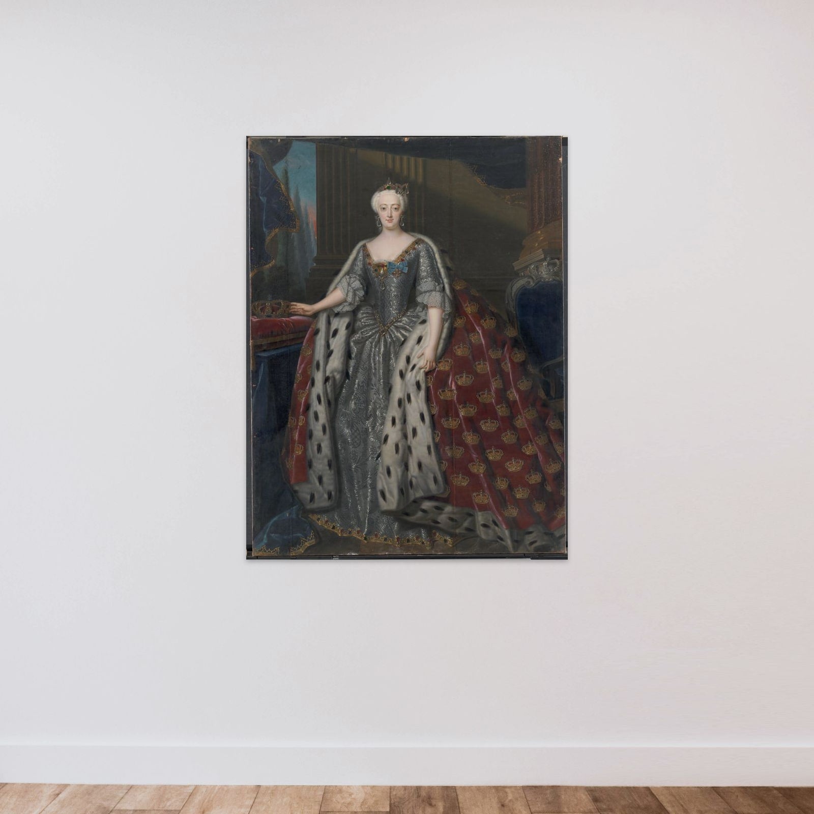 Sophie Magdalene, Christian VI's dronning unframed — shown to scale