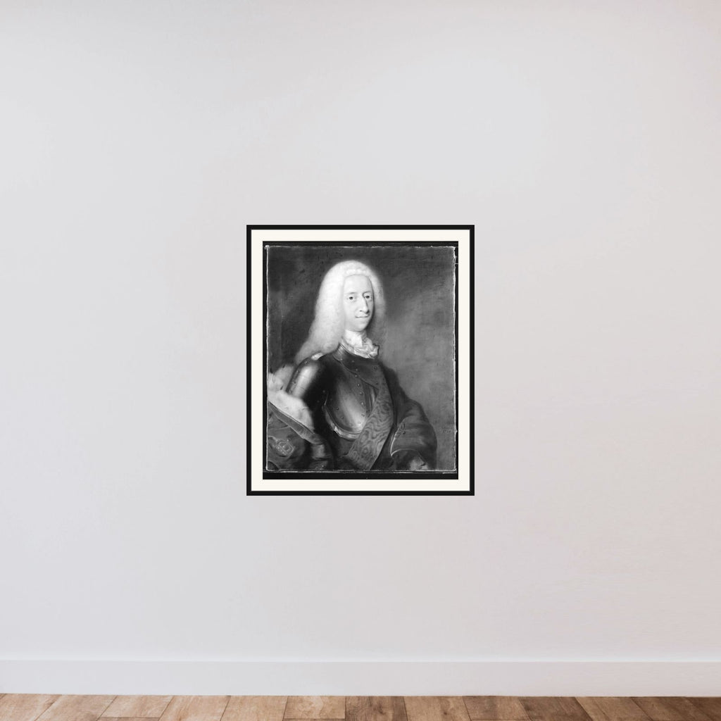 Kong Christian Vl framed — shown to scale