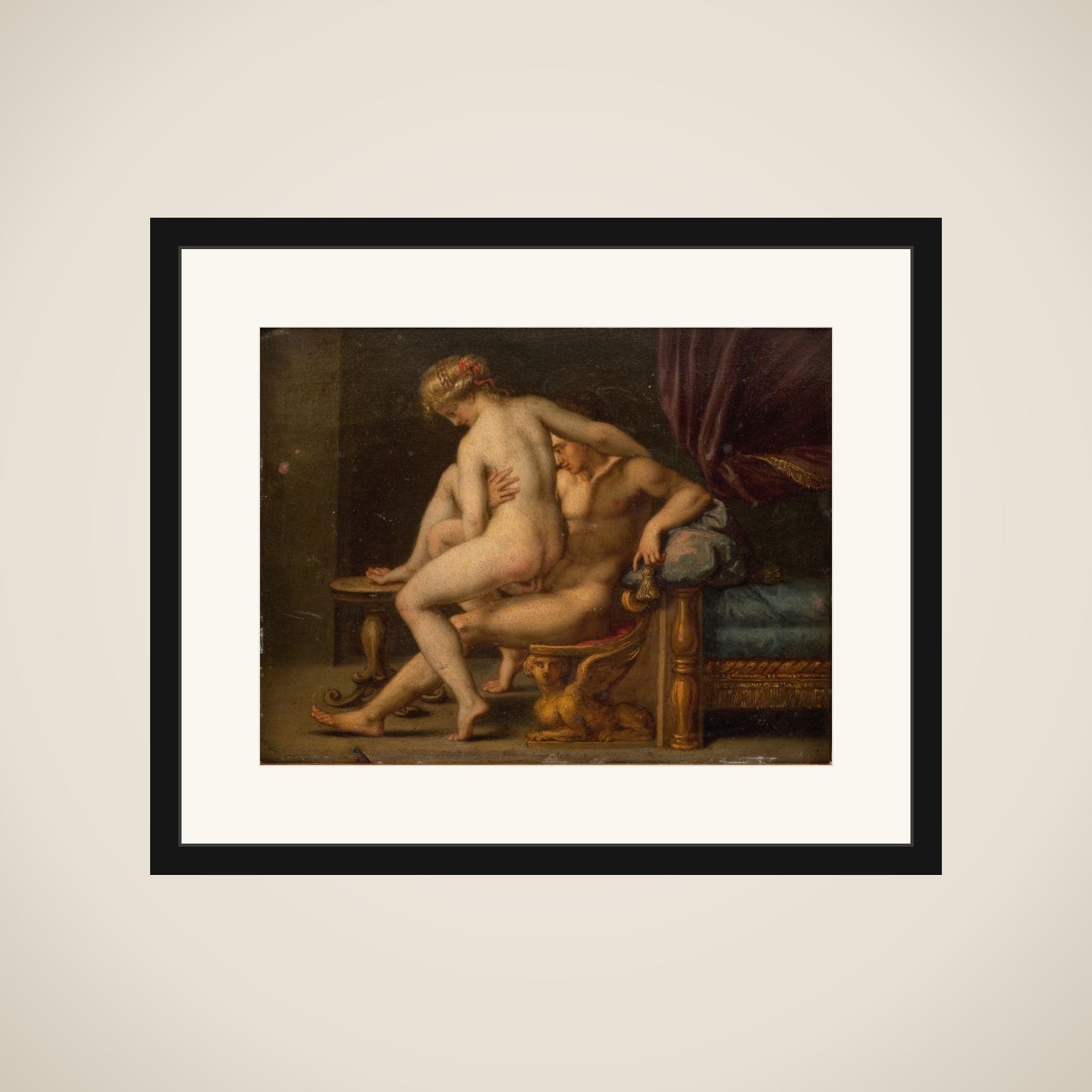 Nuditet med mand og kvinde framed