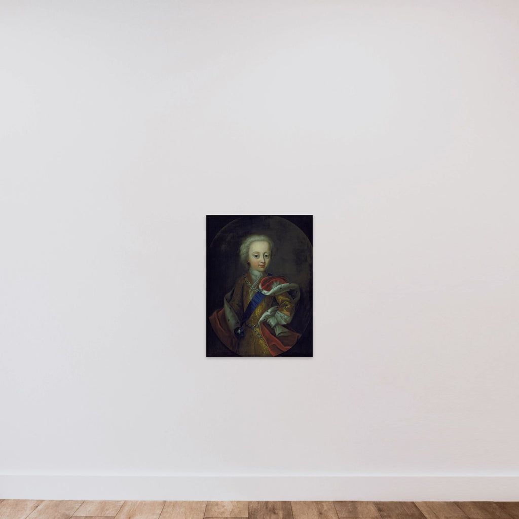 Kong Frederik V som barn unframed — shown to scale