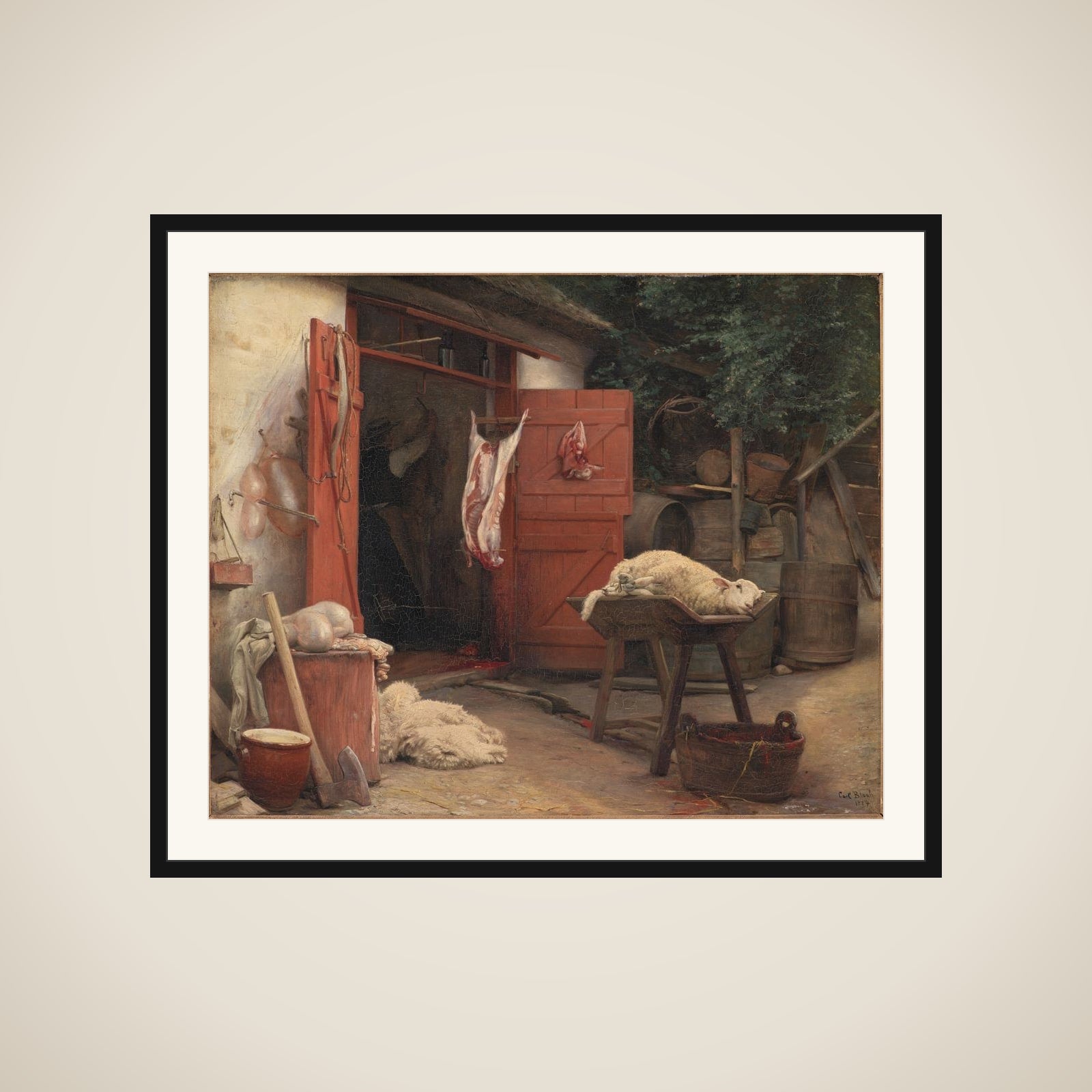En slagtergård i Hellebæk framed