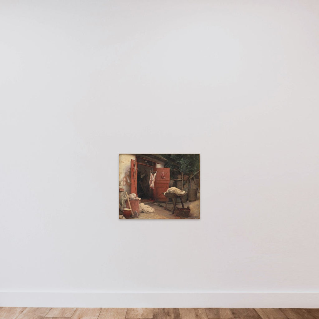 En slagtergård i Hellebæk unframed — shown to scale