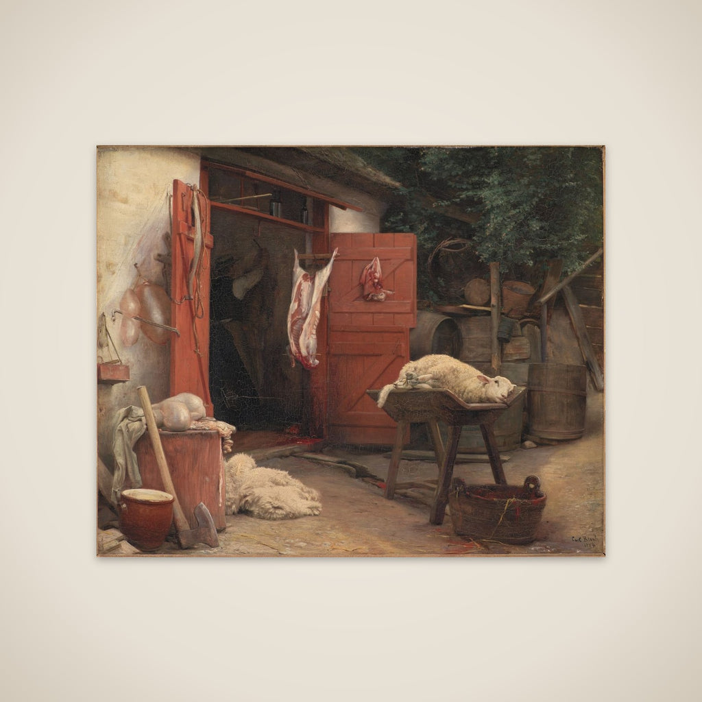 En slagtergård i Hellebæk unframed print