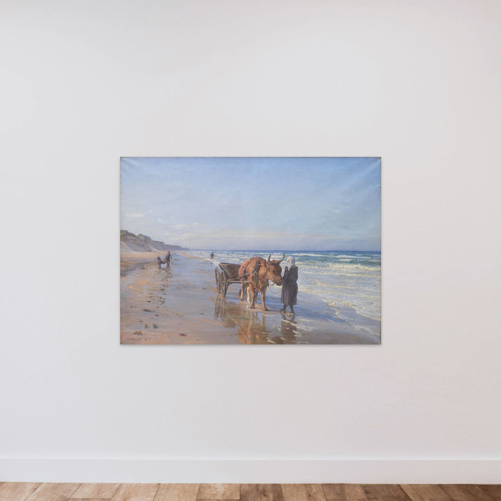 Kystboerne drager vod i landingen unframed — shown to scale