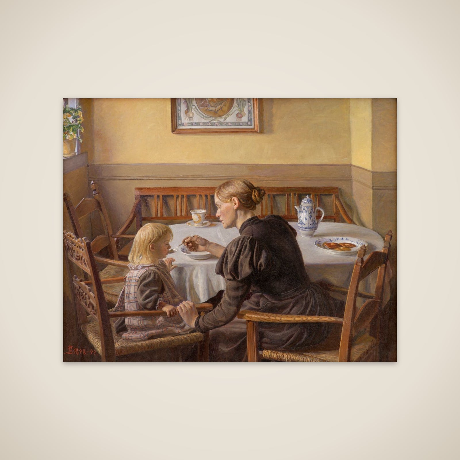 Moder og datter unframed print