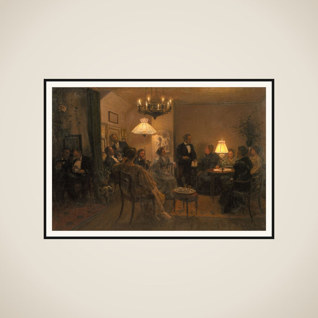 Aftenselskab i mit hjem framed