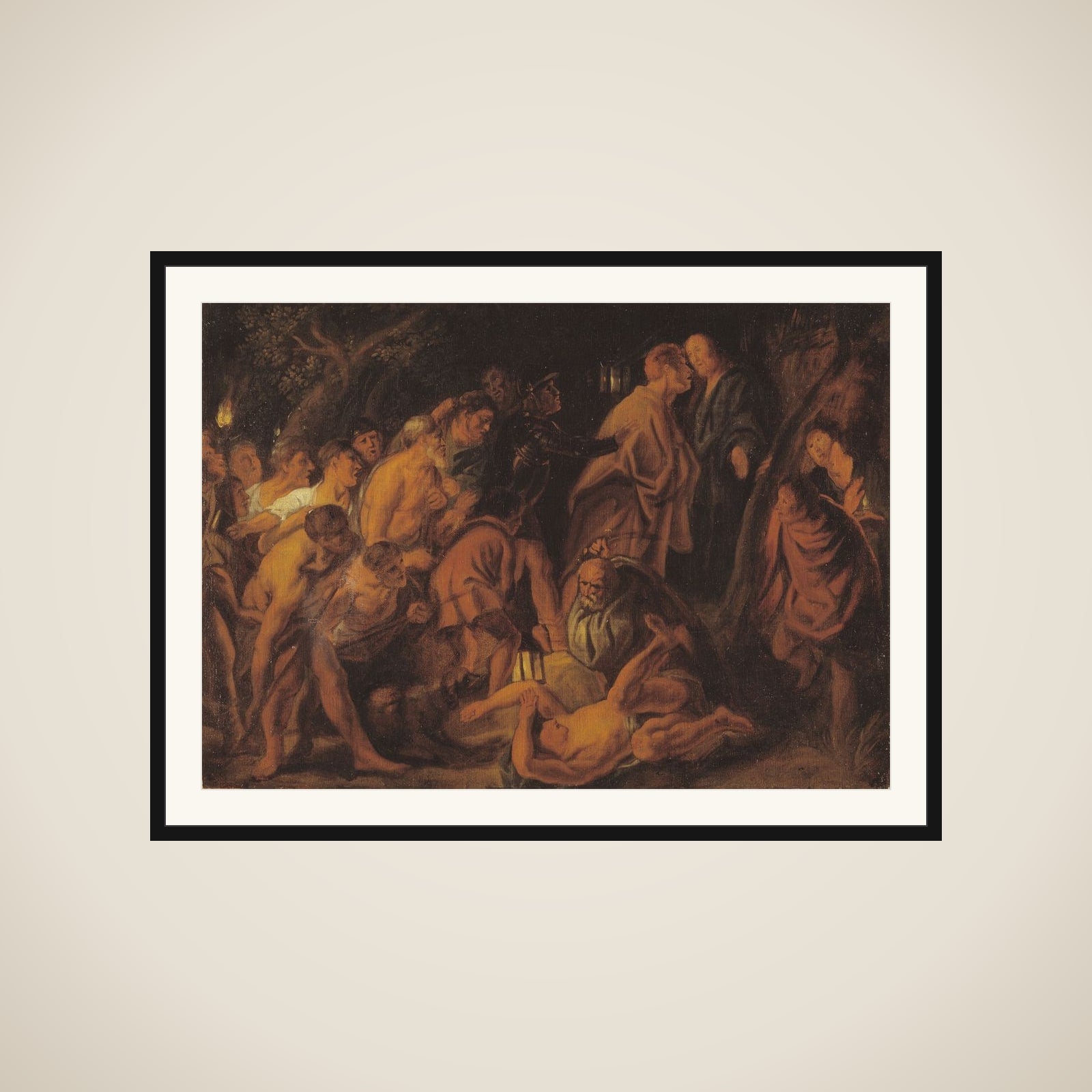 Kristus forrådes og pågribes i Getsemane framed