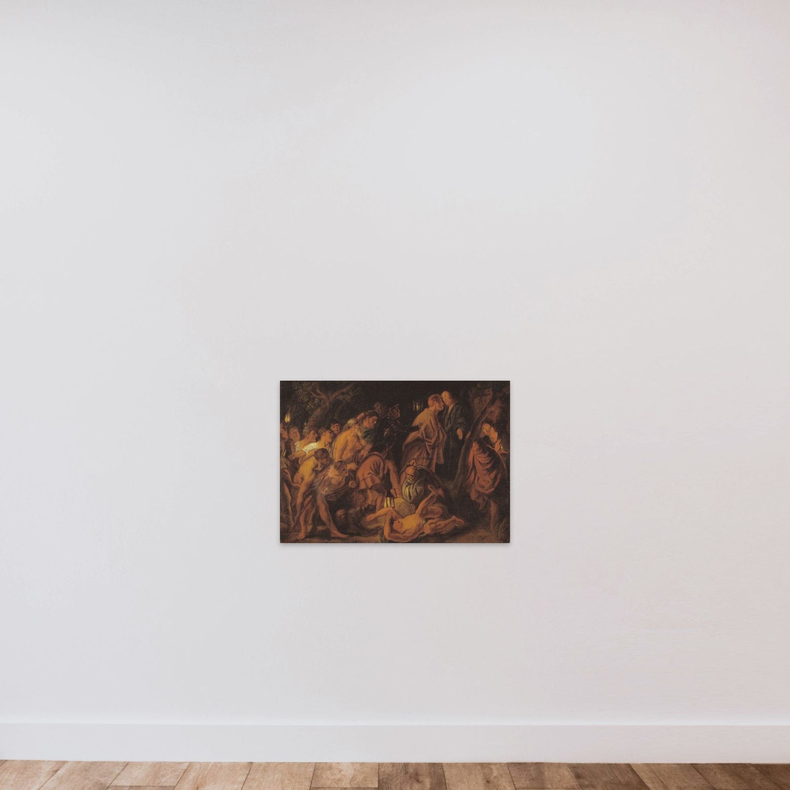 Kristus forrådes og pågribes i Getsemane unframed — shown to scale