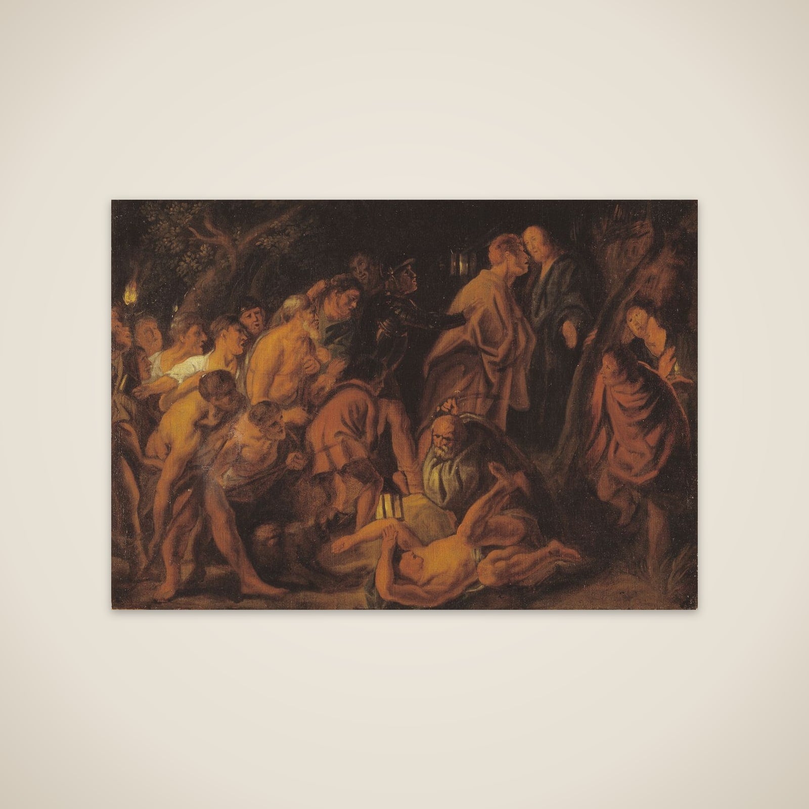 Kristus forrådes og pågribes i Getsemane unframed print